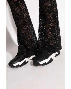 Versace Jeans Couture Sports Shoes With Printed Logo - Black
