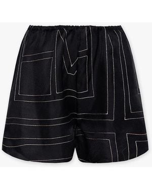 TOTEME Silk Pyjama Shorts - Black