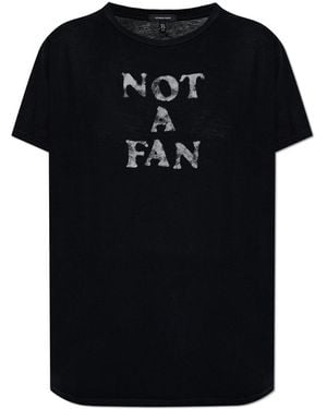 R13 T-Shirt With Print - Black