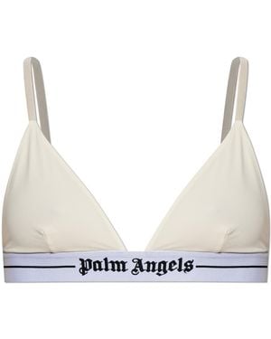 Palm Angels Logo Bra - White