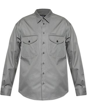 DSquared² Shirt With Embroidered Logo - Grey