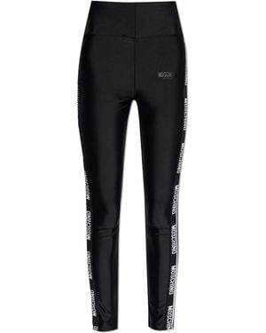 Moschino Logo Leggings - Black
