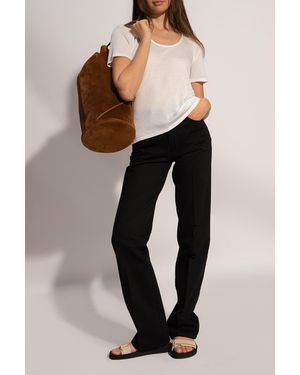 The Row Suede Backpack - Black
