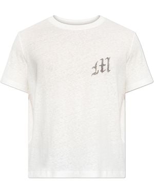 MISBHV T-Shirt With Print And Shimmering Sequins - White