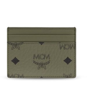 MCM Card Holder With Logo - Green