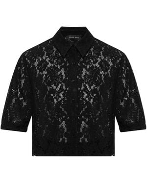 Anine Bing Lace Shirt 'Shayna' - Black