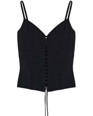 McQueen Top With Bare Shoulders - Black