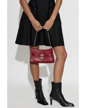 McQueen Leather Bag 'Locke Shoulder Mini' - Black