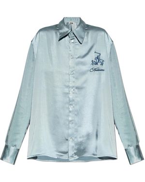 AVAVAV Shirt With Logo - Blue