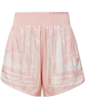 Balmain Printed Shorts - Pink