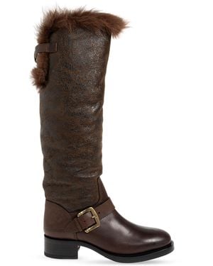 DSquared² Leather Heeled Boots - Brown