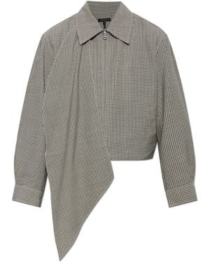 Rag & Bone Wool Jacket With Scarf - Grey
