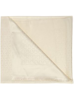 Ferragamo 'Gancini' Scarf - Natural