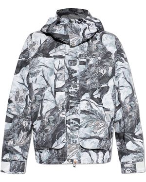 A Bathing Ape Jacket With A Detachable Hood - White