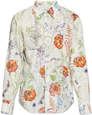 McQueen Floral Patterned Shirt - White
