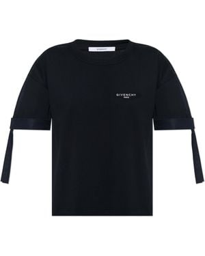 Givenchy Top With Ribbed Cuffs - Blue