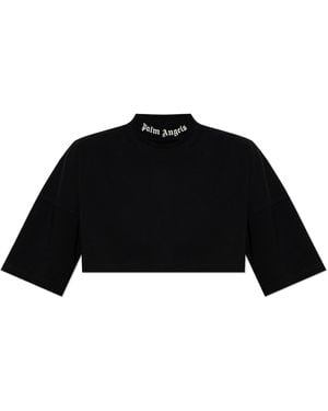 Palm Angels Oversized Cotton T-Shirt - Black