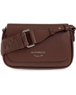 Emporio Armani Bag With Printed Logo - Brown