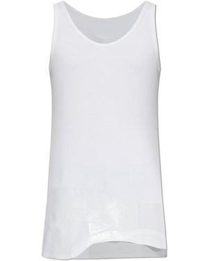 Maison Margiela Top With An Asymmetric Cut - White
