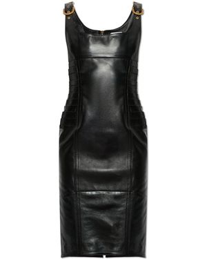 Versace Leather Dress - Black