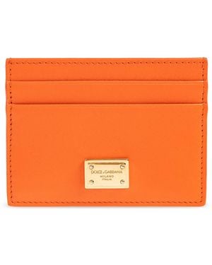 Dolce & Gabbana Leather Card Holder - Orange