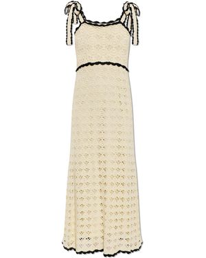 Zimmermann Crocheted Strappy Dress - White