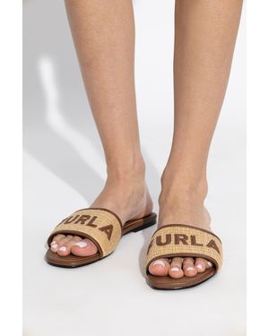 Furla "Brezza" Slides - Natural
