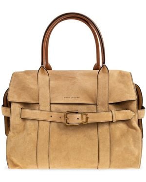 Marc Jacobs Suede Bag With Logo - Metallic