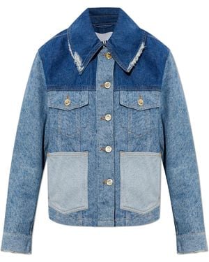 Ganni Denim Jacket With 'Vintage' Effect - Blue