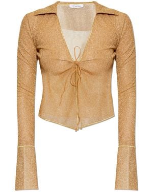 Oséree Top With Lurex Thread - White