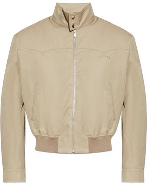 McQueen Cotton Jacket With A Stand-Up Collar - Natural