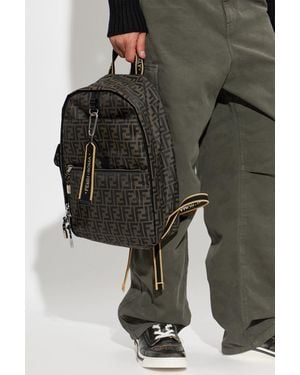 Fendi 'Climb' Monogram Backpack - Brown