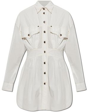 Versace Dress With Contrasting Stitching - White