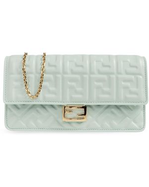 Fendi Leather Wallet On A Chain - Green