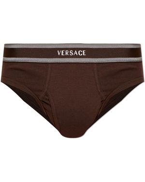 Versace Cotton Briefs - Brown