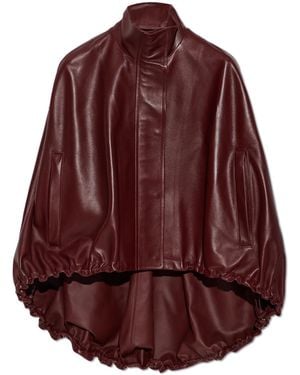 Balenciaga Leather Cape - Red