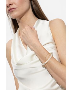 AllSaints Bracelet With Glass Pearls - Natural