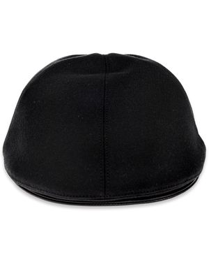 Giorgio Armani Wool Flat Cap - Black
