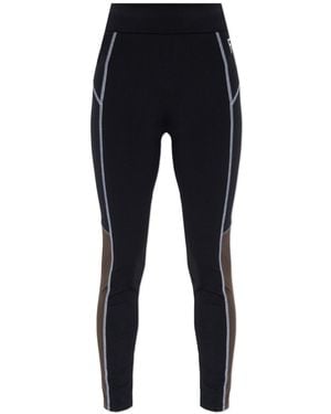 Fendi Leggings With Printed Logo - Blue