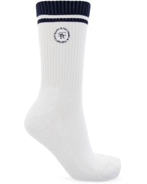 Sporty & Rich Socks From The 'Prep Scholo' Collection - White