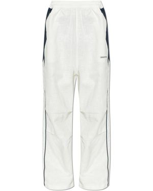 Rhude Linen Trousers With Straight-Leg Cut - White