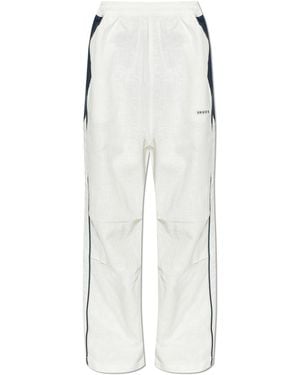 Rhude Linen Trousers With Straight-Leg Cut - White