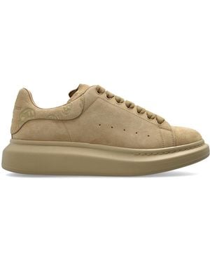 McQueen Leather Sports Shoes With Logo - Brown