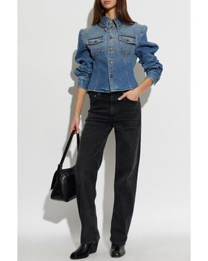 Willy Chavarria Denim Shirt With A Vintage Effect - Blue