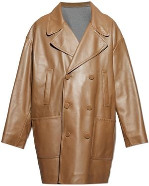 Fendi Leather Coat - Natural