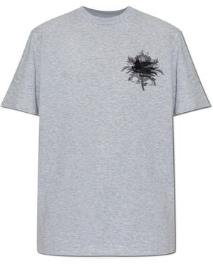 Etro T-Shirt With Embroidered Logo - Grey