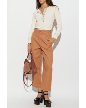 Chloé Top With "Z" Logo - Natural