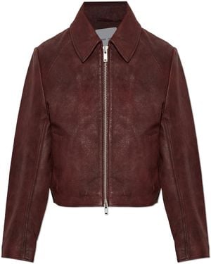 Samsøe & Samsøe 'Sashiva' Leather Jacket - Red