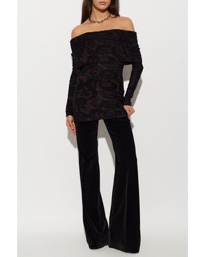 Etro Short Off-Shoulder Dress - Black