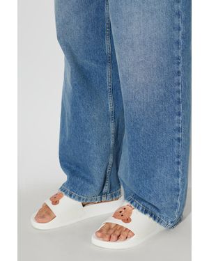 Palm Angels Printed Slide Sandals - Blue